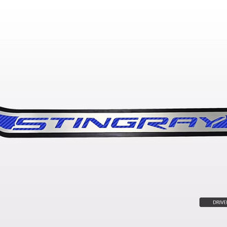 ACC® - Polished Passenger Side Door Prop with Blue Stingray Logo