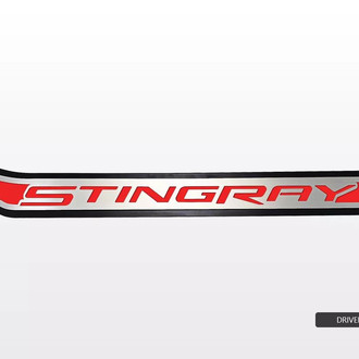 ACC® - Polished Passenger Side Door Prop with Bright Red Stingray Logo
