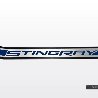 ACC® - Polished Passenger Side Door Prop with Dark Blue Stingray Logo