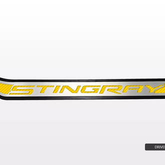 ACC® - Polished Passenger Side Door Prop with Yellow Stingray Logo