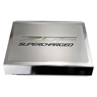 ACC® - Polished Fuse Box Cover with Black Carbon Fiber Brushed Z06 Top Plate