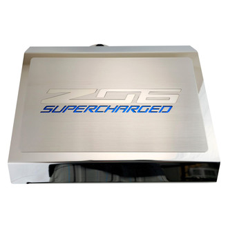 ACC® - Polished Fuse Box Cover with Blue Carbon Fiber Brushed Z06 Top Plate