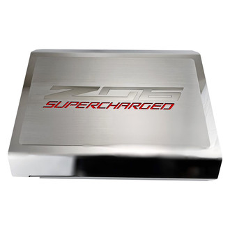 ACC® - Polished Fuse Box Cover with Red Carbon Fiber Brushed Z06 Top Plate