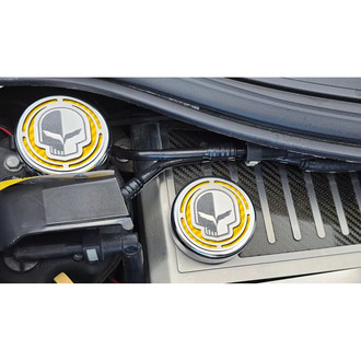 ACC® - Jake Style Chrome Yellow Carbon Fiber Cap Cover Set