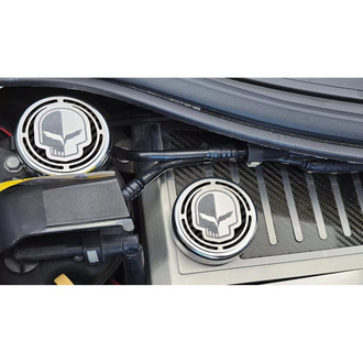 ACC® - Jake Style Chrome Black Carbon Fiber Cap Cover Set
