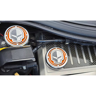 ACC® - Jake Style Chrome Orange Carbon Fiber Cap Cover Set