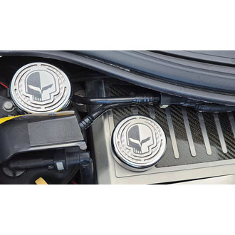 ACC® - Jake Style Chrome White Carbon Fiber Cap Cover Set