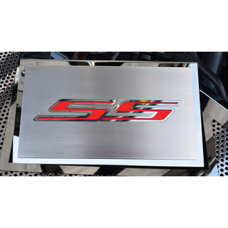 ACC® - Brushed Fuse Box Plate with Bright Red Solid SS Logo