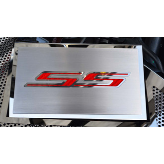 ACC® - Brushed Fuse Box Plate with Red Carbon Fiber SS Logo
