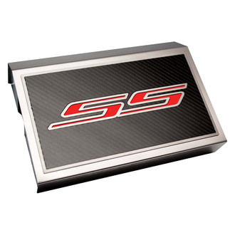 ACC® - Brushed Fuse Box Plate with Bright Red Solid SS Logo