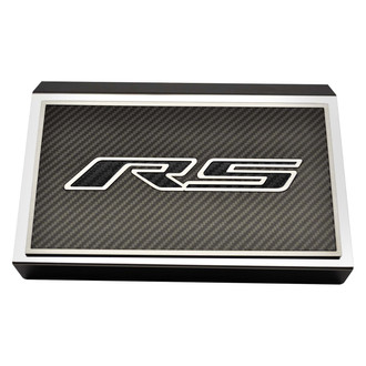 ACC® - Brushed Fuse Box Plate with Black Carbon Fiber RS Logo