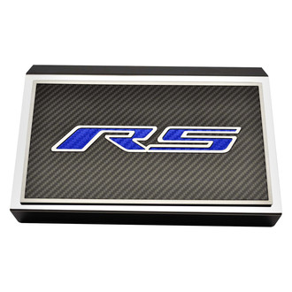 ACC® - Brushed Fuse Box Plate with Blue Carbon Fiber RS Logo