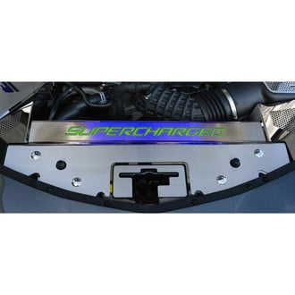 ACC® - Brushed Front Header Insert with Green Carbon Fiber "Supercharged" Logo