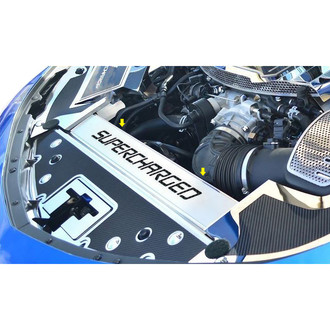 ACC® - Carbon Fiber Front Header Insert with Black Carbon Fiber "Supercharged" Logo