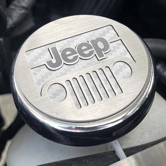 ACC® - Brushed Cap Cover Set with White Jeep Logo