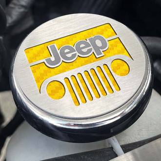 ACC® - Brushed Cap Cover Set with Yellow Jeep Logo