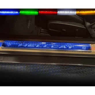 ACC® - Illuminated Polished/Carbon Fiber Door Sills with Polished Hellcat Logo