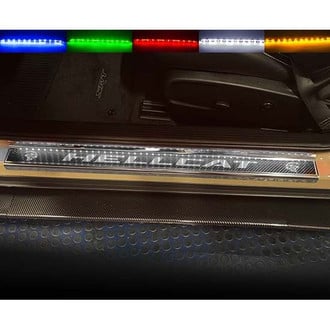 ACC® - Illuminated Polished/Carbon Fiber Door Sills with Polished Hellcat Logo