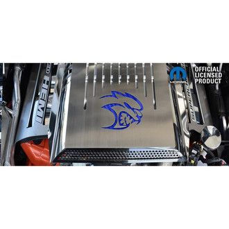 ACC® - HELLCAT Logo Style Polished Engine Cover with Carbon Fiber Inlay