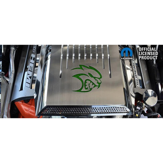 ACC® - HELLCAT Logo Style Polished Engine Cover with Carbon Fiber Inlay