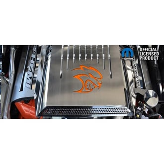 ACC® - HELLCAT Logo Style Polished Engine Cover with Carbon Fiber Inlay