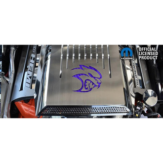 ACC® - HELLCAT Logo Style Polished Engine Cover with Carbon Fiber Inlay