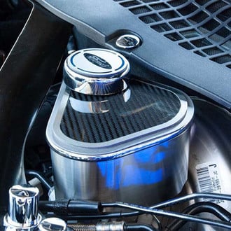 ACC® - Brushed Master Cylinder Cover with Carbon Fiber Top Plate and Brushed Trim