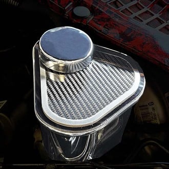 ACC® - Polished Master Cylinder Cover with Carbon Fiber Top Plate and Brushed Trim