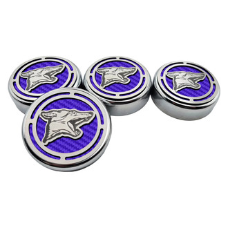 ACC® - Coyote Style Chrome Purple Carbon Fiber Cap Cover Set