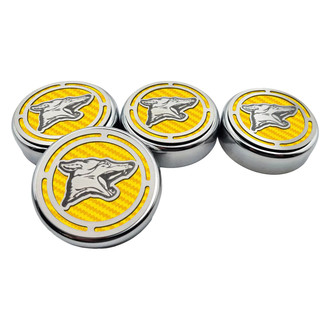 ACC® - Coyote Style Chrome Yellow Carbon Fiber Cap Cover Set