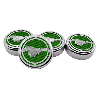 ACC® - Pony Style Chrome Green Solid Cap Cover Set
