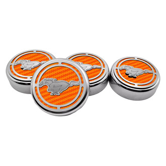 ACC® - Pony Style Chrome Orange Solid Cap Cover Set