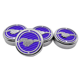 ACC® - Pony Style Chrome Purple Carbon Fiber Cap Cover Set