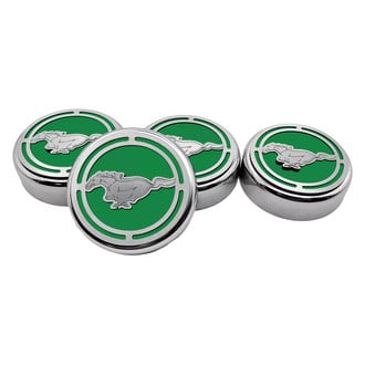 ACC® - Pony Style Chrome Synergy Green Solid Cap Cover Set