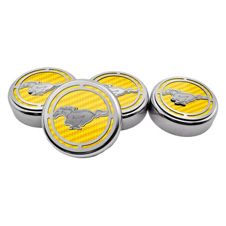 ACC® - Pony Style Chrome Yellow Carbon Fiber Cap Cover Set