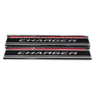 ACC® - Illuminated Polished/Carbon Fiber Front Door Sills with Charger Logo