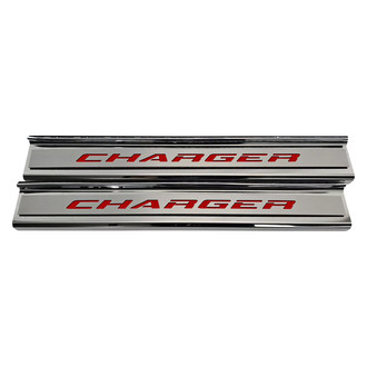 ACC® - Non-Illuminated Polished Front Door Sills with Red Charger Logo