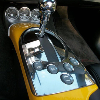 ACC® - Polished Stainless Steel Shifter Plate with Chrome Vinyl Trim