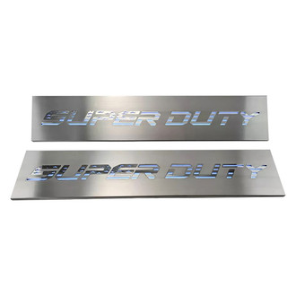 ACC® - Illuminated Brushed Front Door Sills with SUPER DUTY Logo