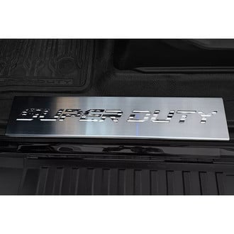 ACC® - Illuminated Brushed Black Front Door Sills with SUPER DUTY Logo