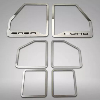 ACC® - Deluxe Polished Door Speaker Trims with Ford Logo