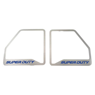 ACC® - Deluxe Polished Door Speaker Trims with Ford Blue SUPER DUTY Logo