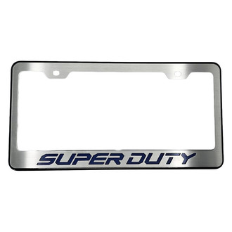 ACC® - Black License Plate Frame with Black Solid Super Duty Logo