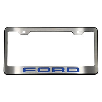ACC® - Black License Plate Frame with Ford Blue Solid FORD Logo