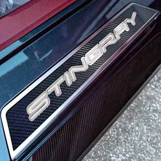 ACC® - Non-Illuminated Polished/Carbon Fiber Door Sills with White Stingray Logo