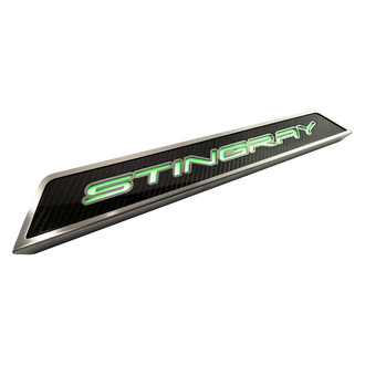 ACC® - Illuminated Polished/Carbon Fiber Door Sills with Stingray Logo