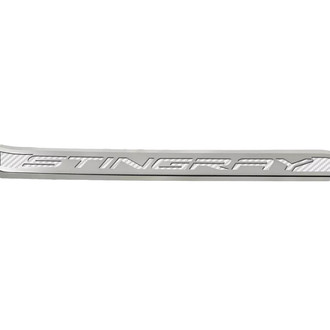ACC® - Polished/Brushed Driver Side Door Prop with White Stingray Logo