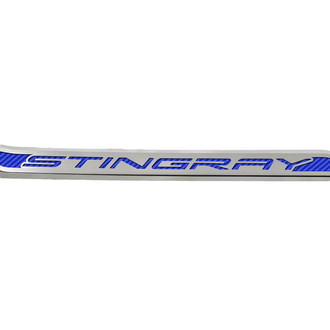 ACC® - Polished/Brushed Passenger Side Door Prop with Blue Stingray Logo