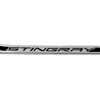 ACC® - Polished/Brushed Passenger Side Door Prop with Black Stingray Logo
