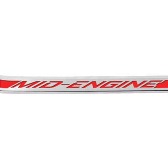 ACC® - Polished/Brushed Passenger Side Door Prop with Bright Red Mid-Engine Logo